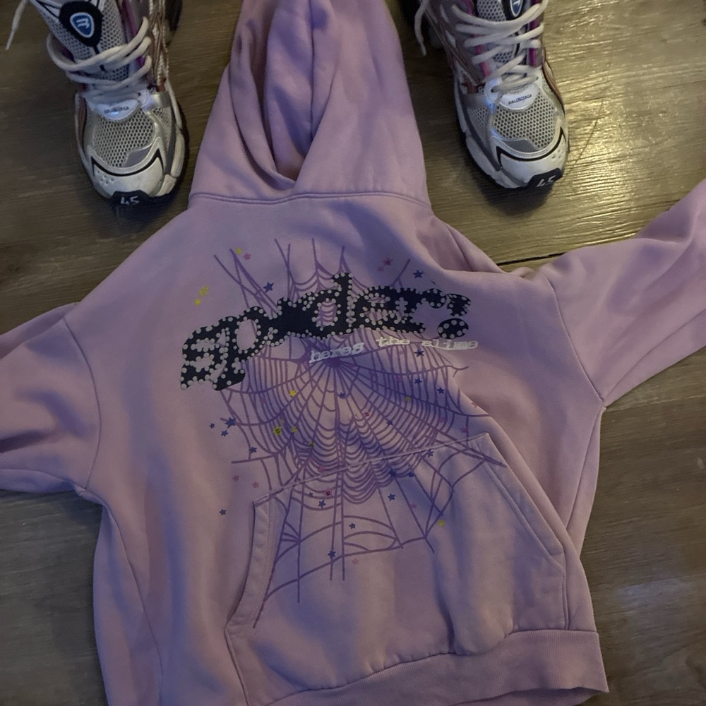 Spider Graphic Men's Purple Hoodie